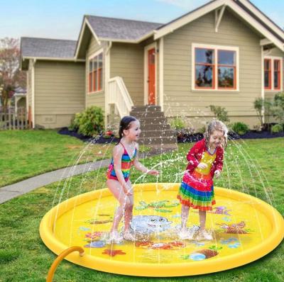 China Entertainment 170CM Animal Water Spray Mat PVC Environmental Protection Splash Mat Children Outdoor Kids Sprinkler for sale