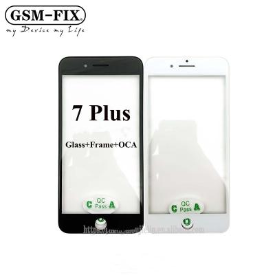 China For iPhone 7 Plus GSM-FIX Wholesale Front Glass Lens For iPhone 7 Plus Refurbished LCD With Frame And OCA for sale