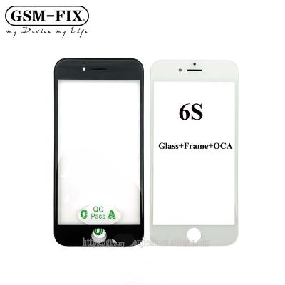 China For iPhone 6s LCD Refurbished GSM-FIX Front Glass +Frame+OCA For iPhone 6s Outer Glass With Bezel View With LCD Repair Part Quality oh the best for sale