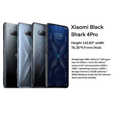 China Original Wholesale Fast Smartphone Snapdragon 888 120W 144Hz E4 Screen MI Black Shark 4pro Gaming Liquid Cooling Phone for sale