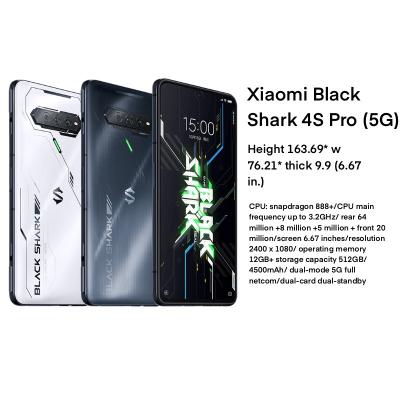 China Stereophonic 5G 256GB Phone, 6.67 Inch 144Hz Screen MI Black Shark 4S Stereo Gaming Original Speaker Pro Phone for sale