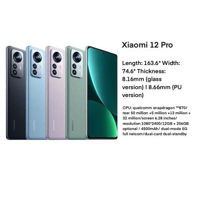 China Dual SIM Card Best Price Fingerprint Mobile Phone MI 12 pro 4600mAh with Camera xiomi Screen 50MP Fast Charger 6.73inch AMOLED Smart Phone for sale