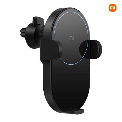 China Mobile Phone MI Car Charger 20W Max Power Inductive Electric Clamp Arm Dual Heat Dissipation Fast Charging (Black) for sale