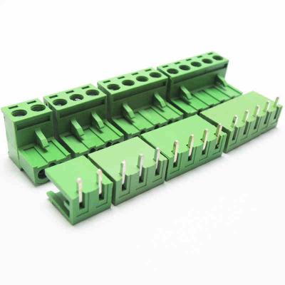 China 5.08mm Pitch PCB Plug-in Screw Terminal Blocks Plug + Right Angle Pin Header for sale