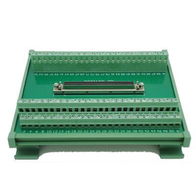 China SCSI 100 Pin Connector DIN Rail Mounting Type Terminal Blocks Module for sale