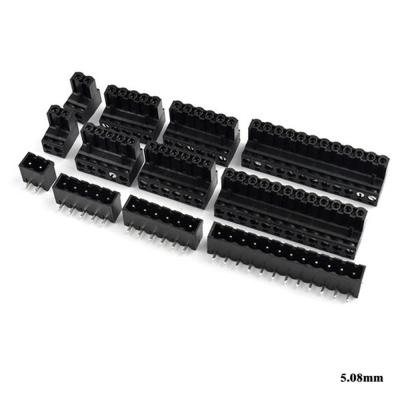 Chine les TB que l'on peut brancher de vis de carte PCB de lancement de 5.08mm branchent + Pin Header Black à angle droit à vendre