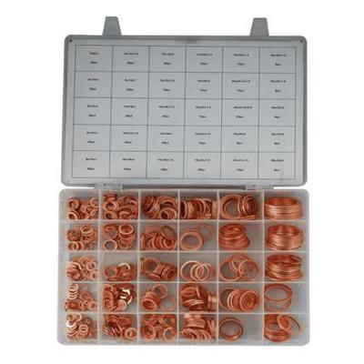 China 568pcs 30 Sizes Metric Copper Flat Ring Washer Gaskets Assortment Set Kit IMPA813080 for sale