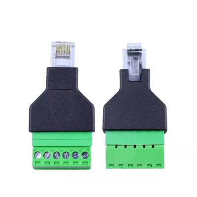 Chine Prises modulaires de connecteurs de RJ12 6P6C à 6 Pin Screw Terminal Blocks Adapter à vendre