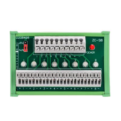 China 8 Channel Sensor Singal Wiring Distribution Breakout Board Terminal Blocks DIN Rail Mount for sale