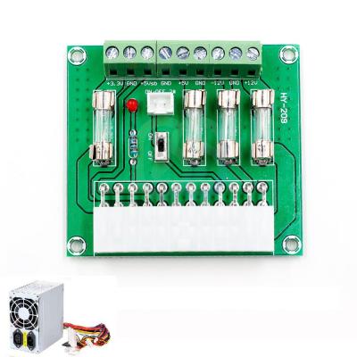 China Tablero +3.3V +5V -12V +12V +5V del desbloqueo de los bloques de terminales de la distribución de la fuente de corriente continua del ordenador ATX en venta