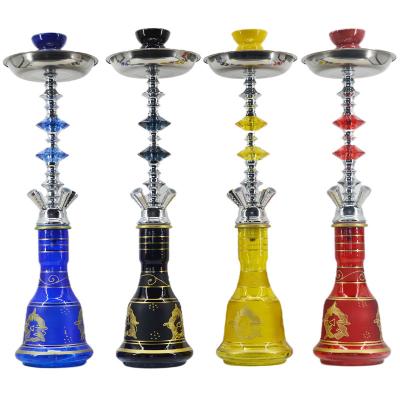 China Smoking Set Most Popular New Style Four Colored Hookah 4 Pipes Small Glass Water Bottle Hookah for sale