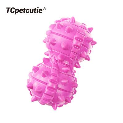 China TCpetcutie Viable Rubber Dog Chew Toy Durable Dog Bite Toy Teeth Cleaning Pet Chew Toy With Food Leakage for sale