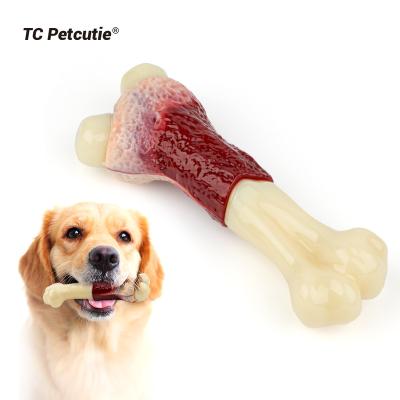 China Viable Dog Toy Nylon Bone Cleaning Tooth Bite Toy Heavy Duty Interactive Pet Supplies for sale