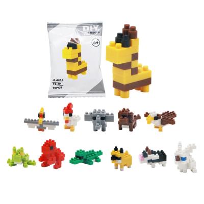 China 2021 mini building toy building blocks educational nano plastic micro animal toys for children for sale