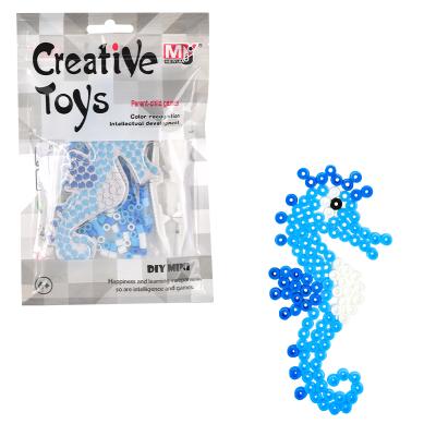 China Educational DIY Toys OEM Kids Toys Plastic Midi Perler Beads Pegboard Set 5mm Beads Ironing Toys For Children for sale