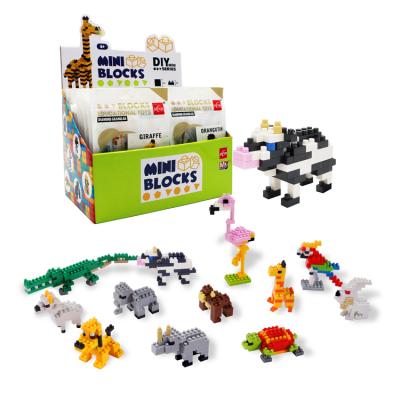 China Mini Building Toy Amazon Success Animal Model Building Blocks For Kids 24pcs/box Plastic Nano Blocks for sale