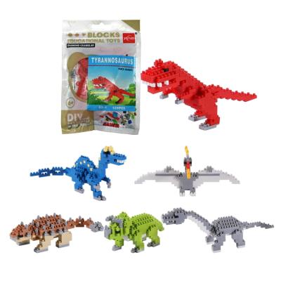 China Free Samples 3D Plastic Brick Mini Dinosaur Building Toy Nano Building Blocks Building Blocks Toys for sale