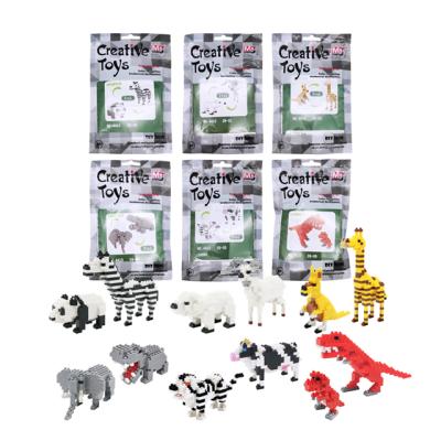 China Building Toy Moq 2 Low In 1 Dinosaur Building Blocks ABS Plastic Nano Blocks Set Brick Animal for sale