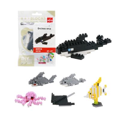 China Building Toy Kids Toys Buy Online Educational Building Bricks Blocks Toy Sea Animal Mini Block Custom Nano Block for sale