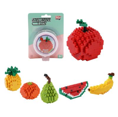 China Building Toy YIRUN Fruit Micro Blocks Mini Kids Toys ABS Plastic Diamond 3d Building Blocks Custom Toys For Educational for sale