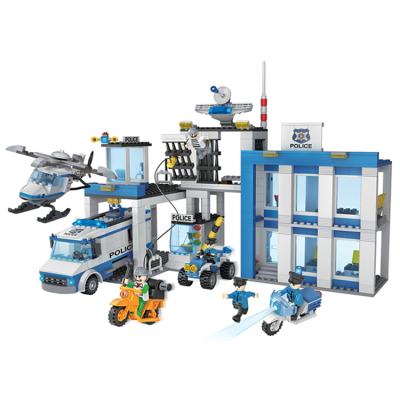 China Building Toy City Series 857pcs Police With Small Figures Modeling Educational Building Blocks Bricks For Children Toys for sale