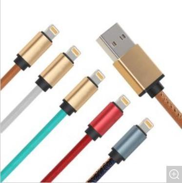 China Cellphone Mobile Charger Cable , USB 3.0  PU Covered Fast Charge Data Cable For IPhone for sale