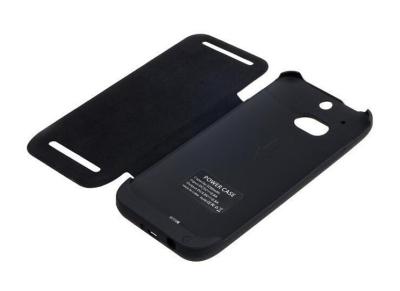 China HTC ONE M8 Ultra Slim Android Battery Case Non Slip With Flip Leather 4500 MAh for sale