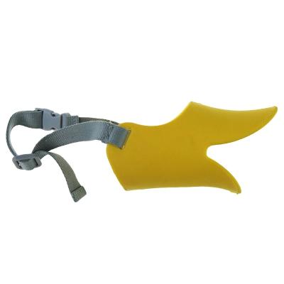 China Viable Wholesale Soft Anti-Sharp Rubber Dog Mouth Cover Platypus Pet Mouth Cover Barking Muzzles Dog for sale