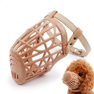 China Factory Made Sustainable Biting Anti Barking Plastic Pet Mouth Cover Custom Adjustable Dog Muzzle for sale