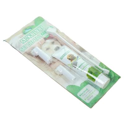 China Sustainable Custom Dog Toothbrush And Peppermint Toothpaste For Pet Cleaning for sale