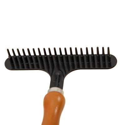 China Viable Dog Brush Pet Hair Remover Double Sided Open Knot Comb Dog Dematting Tool Pet Dematting Rake Comb for sale