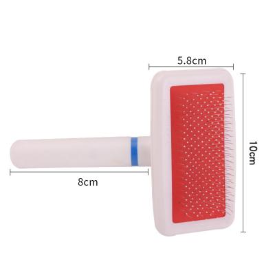 China Viable Fashion Comb Pet Needle Candy Color Comb With Non-slip Handle Cat Dog Comb Brush Cleaner for sale