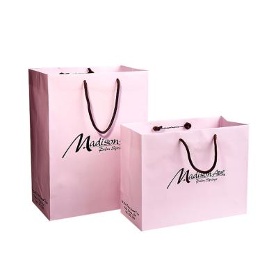 China Custom Logo Ivory Board Paper Bags Ofr Birthday Recyclable for sale