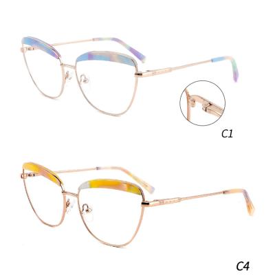 China New Design Decorative Optical Metal Material Eyeglasses Glass Nice Patterns for sale