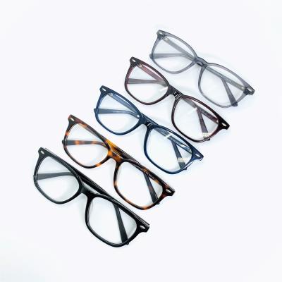 China Hot-selling all-match optical frame 2020 high quality business acetate optical frame men's square business for sale