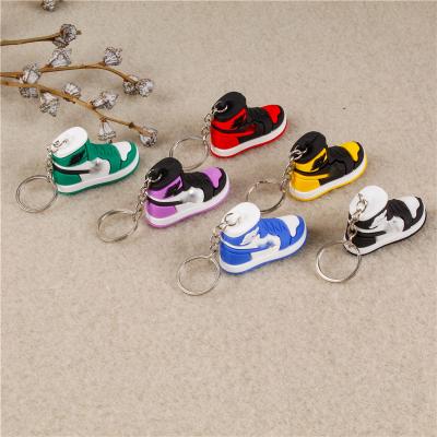 China Top Selling Rubber Personalized Creative Retro Rubber Sneaker Key Chain 3D Mini Shoe Keychain Custom for sale