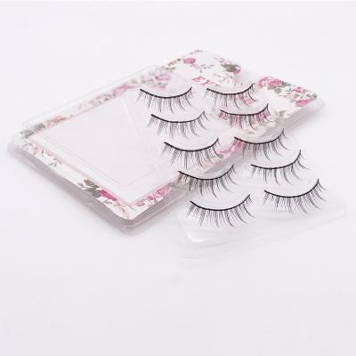 China New Design Natural Long Natural 5 Pair Edged False Eyelashes Lashes With Customized Package for sale