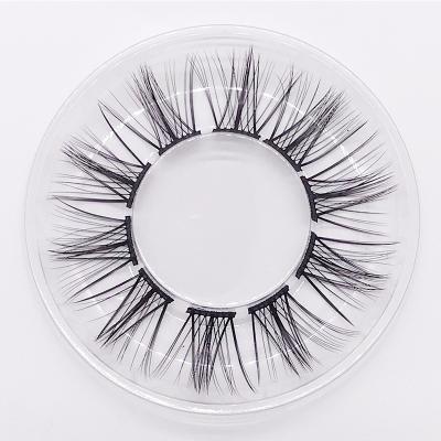 China Natural 3D Mink False Silk DIY Custom Long Wrap Lashes Pre Cut Lashes Extensions Segmented Eyelashes for sale