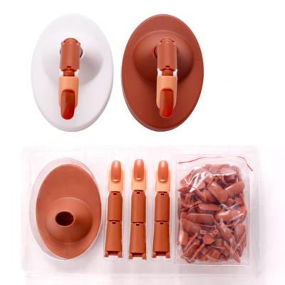 China Finger Nails Hot Selling Realistic Hand Nail Art Practice Hand Training Silicone Practice Trainer For Nail Academy for sale