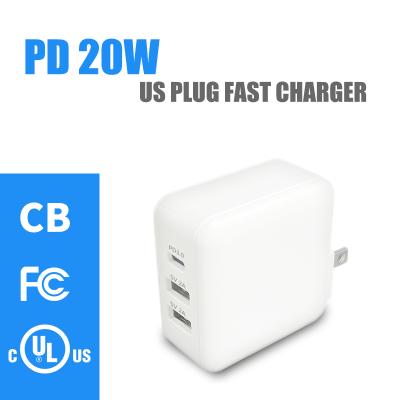 China Mobile Phone Charger Phone USB Attach Type C PD 5V 9V 12V Mobile Phone QC 30W Charger for sale