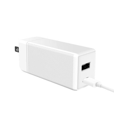 China Type C Phone Laptop Tablet Mobile Phone Charger 65W GAN PD Dual Ports Smart Power Adapter Charger for sale