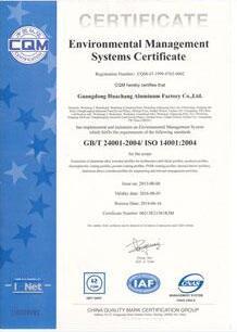 Environmental Management Systems Certificate - Foshan Liyasheng Aluminium Windows & Doors Co., Ltd