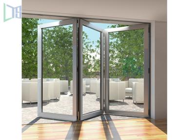 China Modern Style Accordion Aluminium Folding Doors Soundproof With Toughened Glass for sale