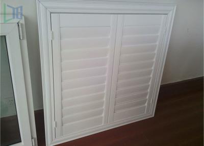 China Professional Glass Jalousie Windows , Powder Coating White Window Shutters for sale