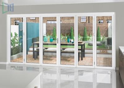 China Heavy Duty Aluminium Folding Doors with Single / Double Tempered Glazing for sale