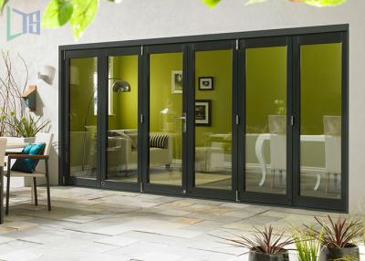 China Commercial Aluminium Alloy Bifold Doors 28dB Accordion Durable for sale