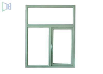 China Brazil Style Tempered Glass Burglar Proof Aluminium Frame Glass Sliding Window for sale