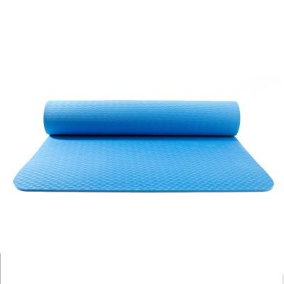 China Good Quality Durable Hot Selling Popular Tape Printed Double Layer Yoga Mat for sale