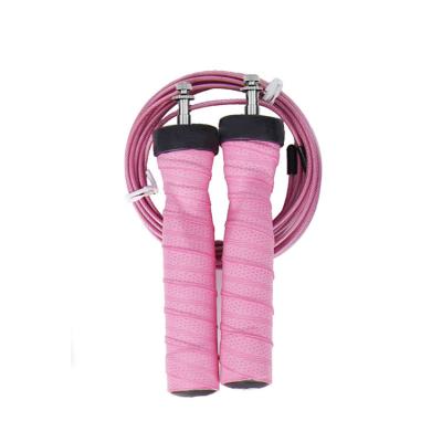 China Hot Selling Durable Plastic Wire Adjustable Fitness Exerciser Stainless Steel Plastic Jump Rope for sale