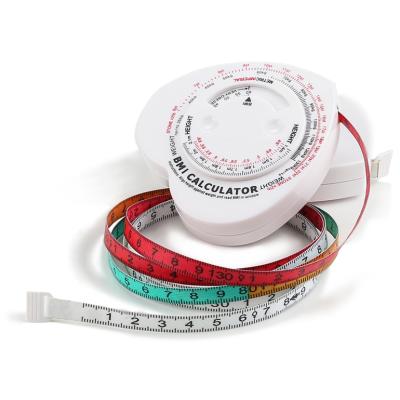 China 150cm Retractable Smooth Healthcare Calculator Medical BMI Ruler Metric Tape With Logo Or Company Name for sale